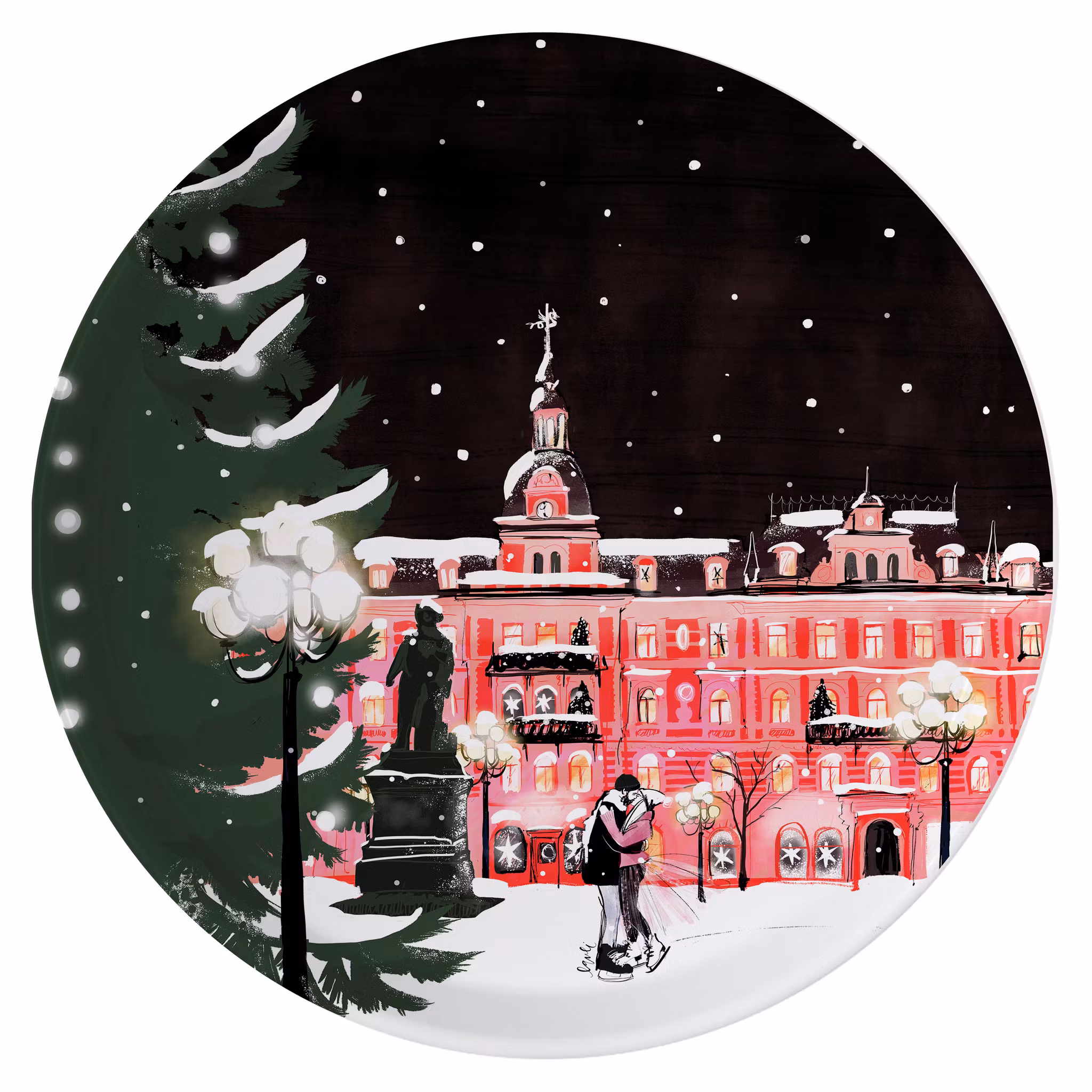 Rund Bricka Hirschska huset, Sundsvall