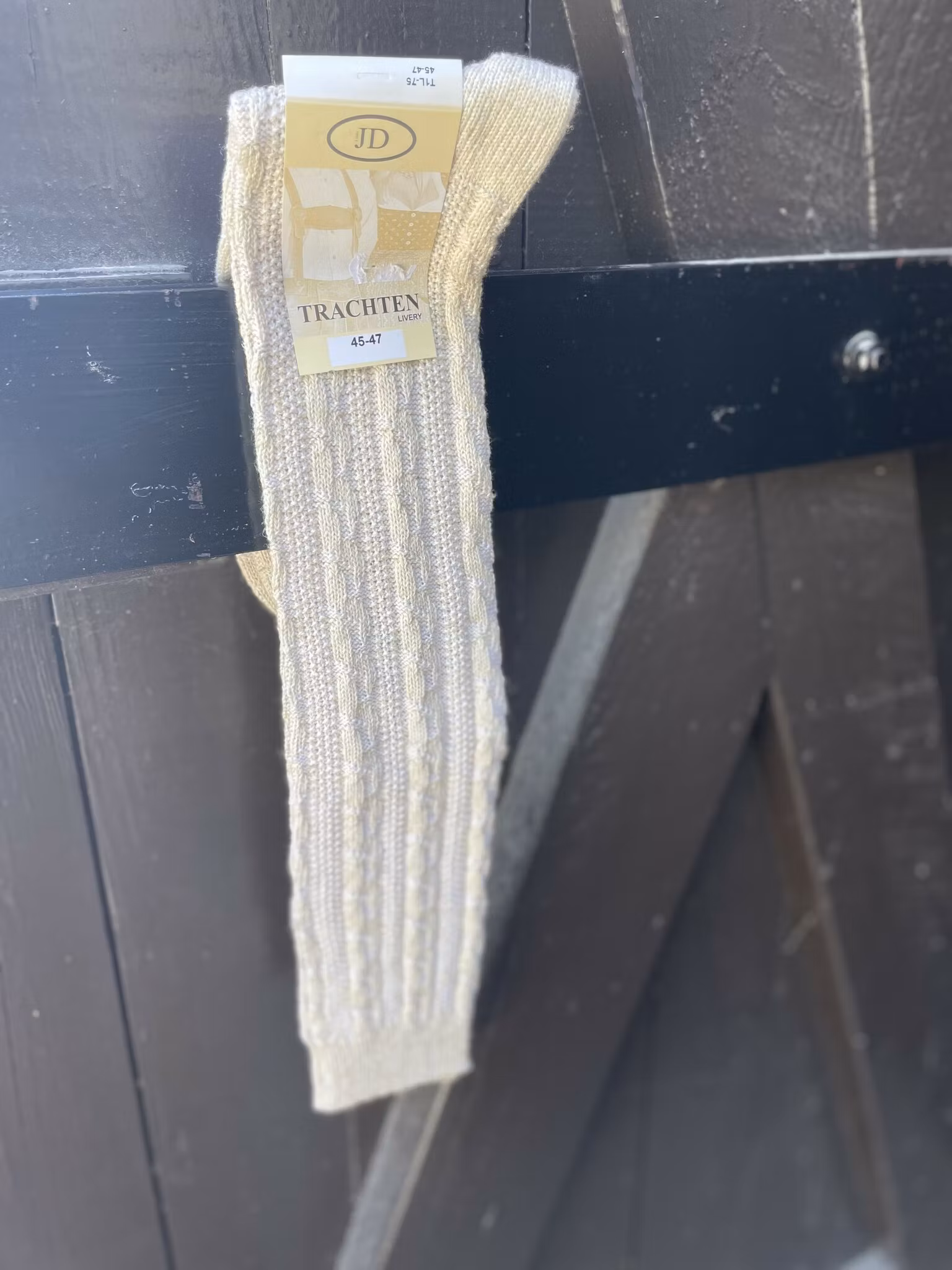 Knälång bomullsstrumpa
