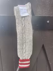 Knälång ullstrumpa , röd 920