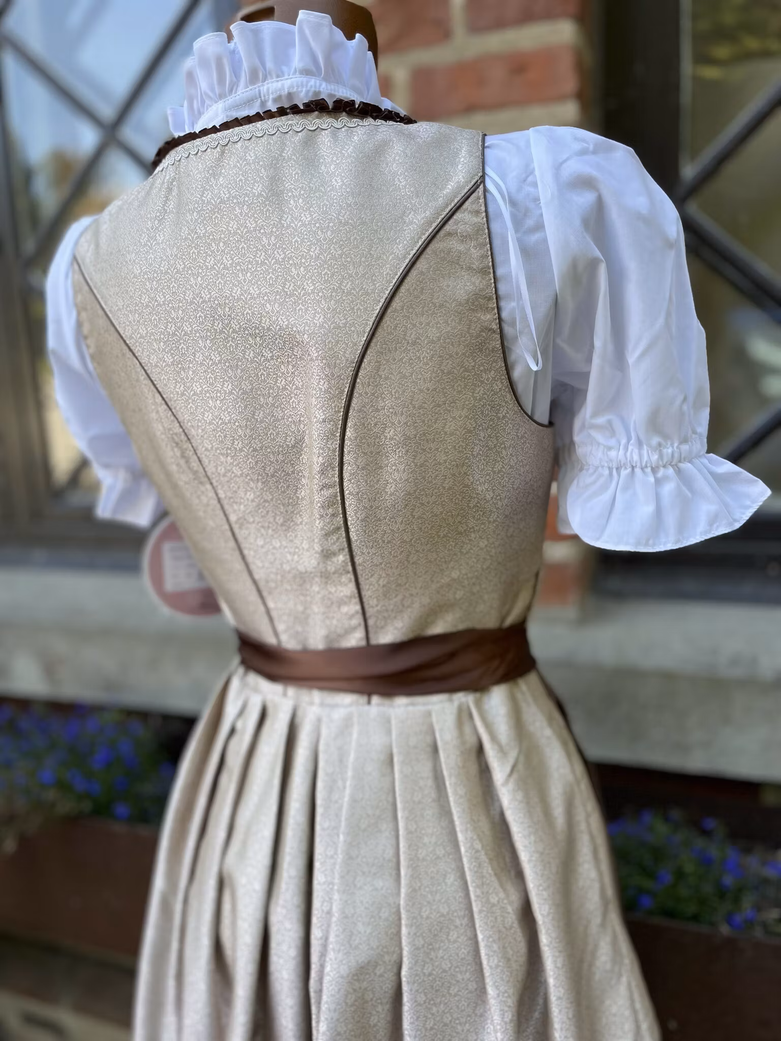 MarJo Trachten "Durach" Dirndlklänning , Taupe