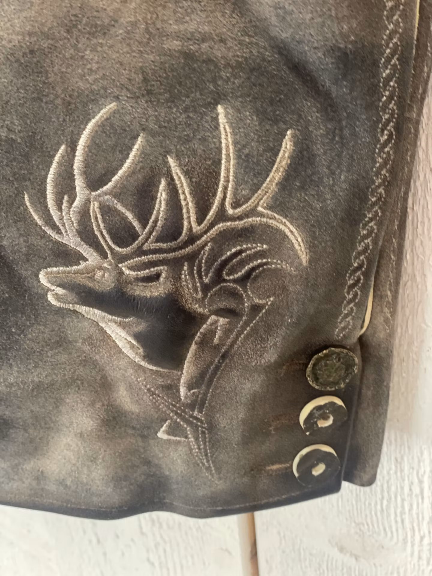 Maddox lederhosen med bälte och hängsle  " Urgsee-St-G Antik " , Coffee