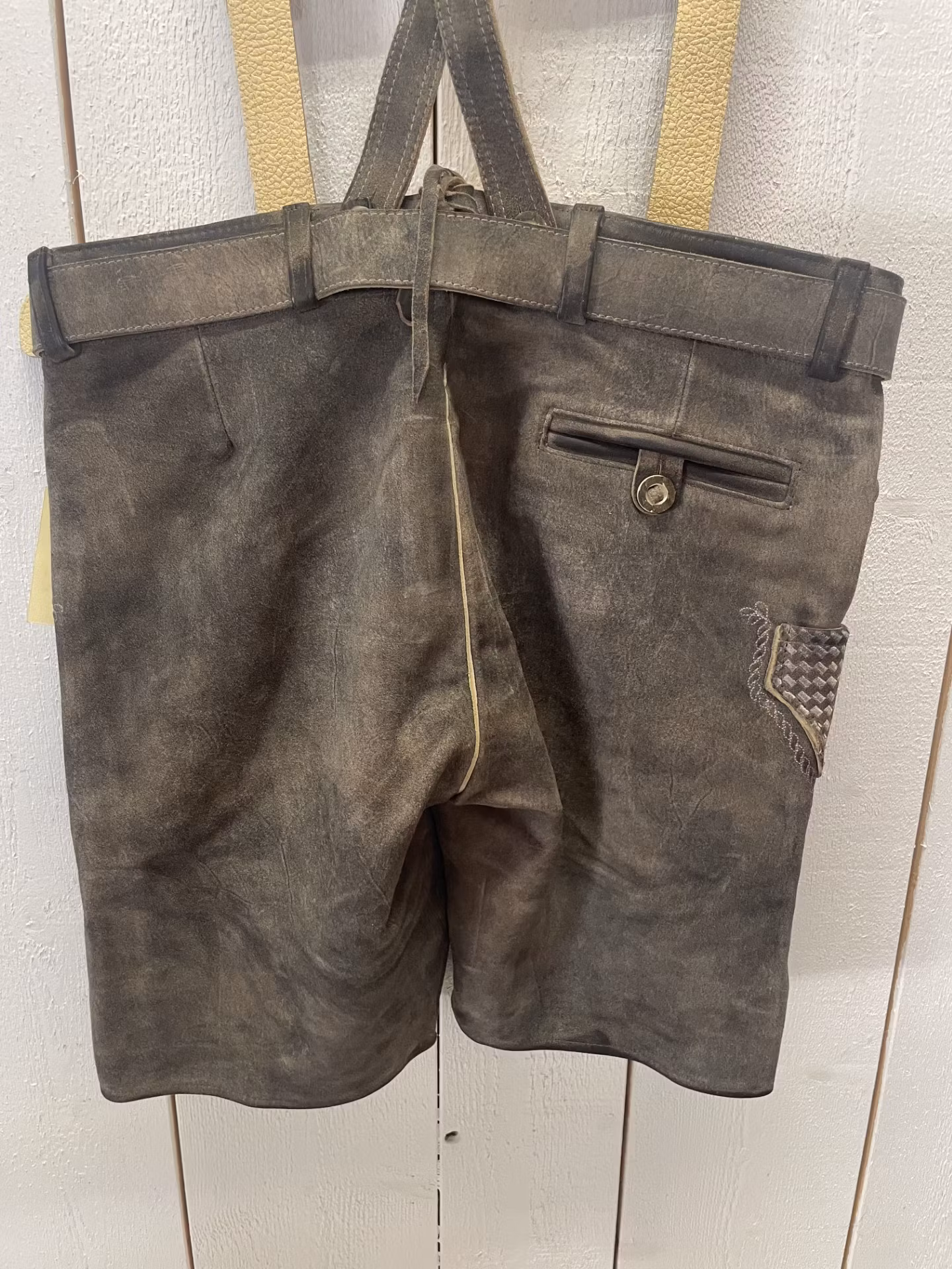 Maddox lederhosen m bälte och hängsle " Urgsee-St-G Antik " , Coffee