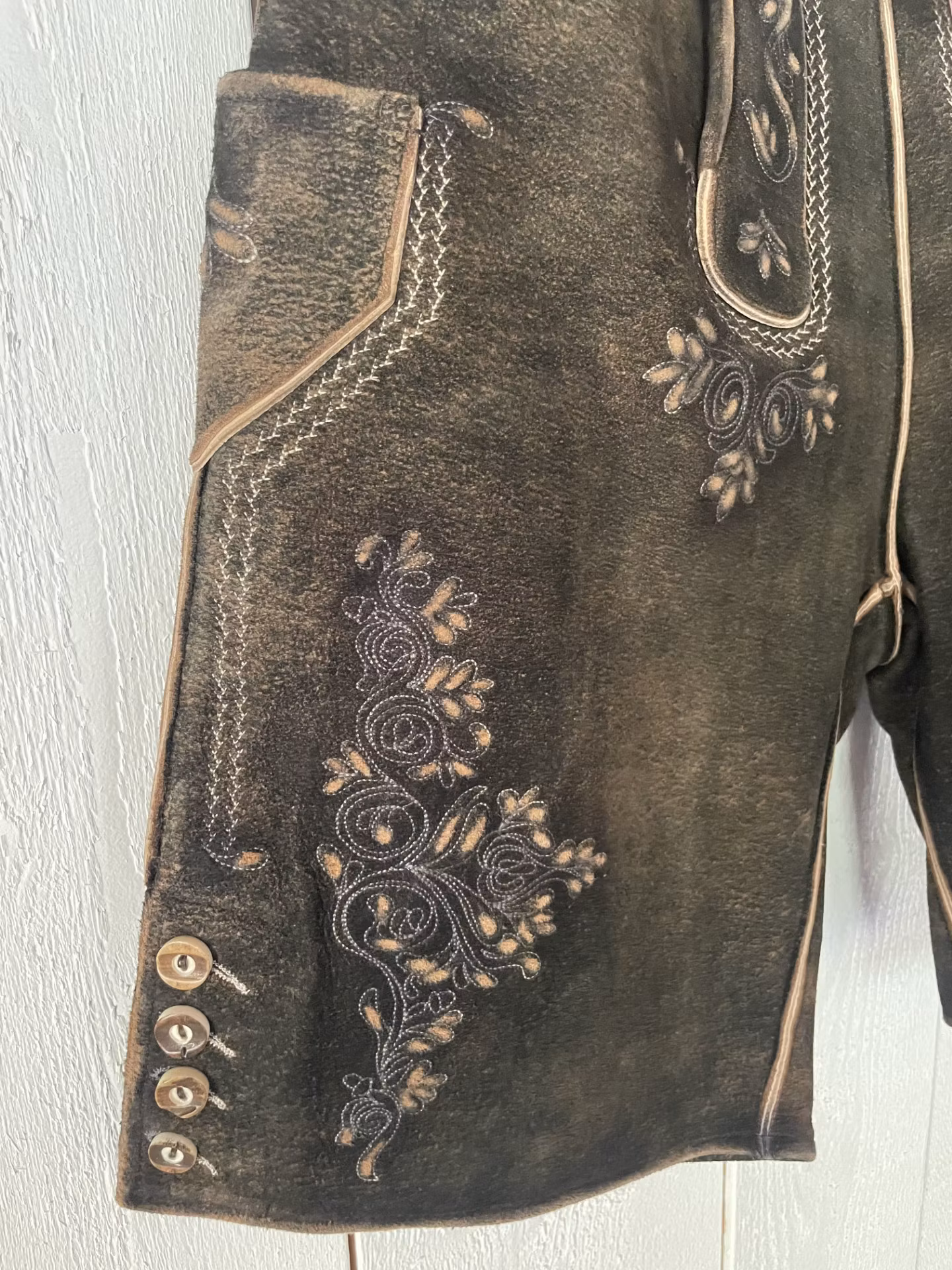 Maddox lederhosen m bälte  "German Wildbock " , Braun