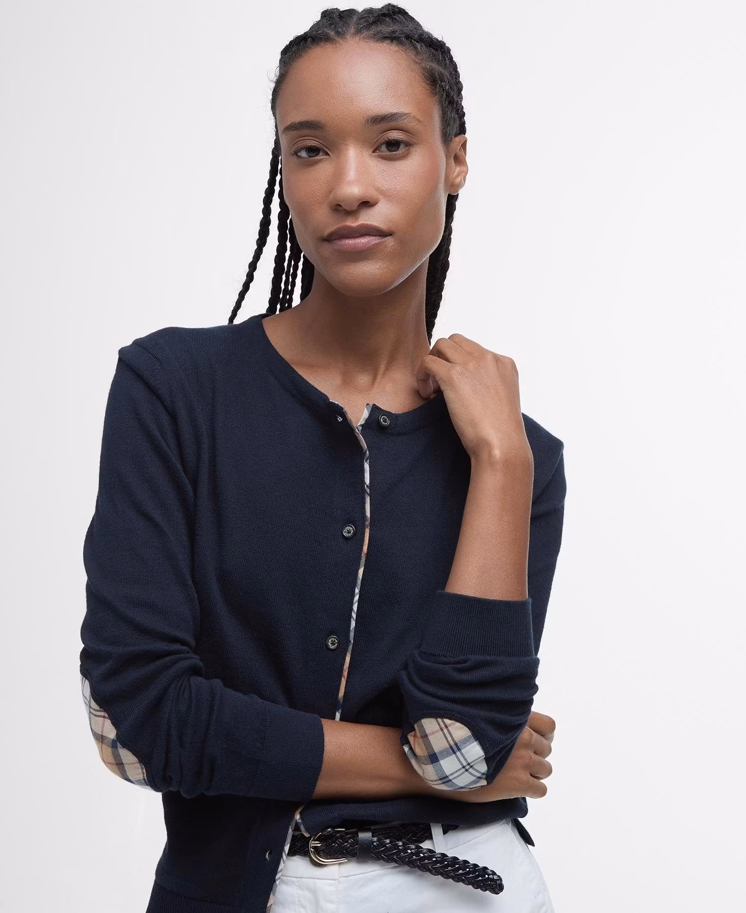 Barbour " Pendle Knitted Cardigan " , Navy