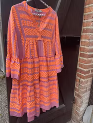 Devotion " Midi"  klänning , orange / fuchsia