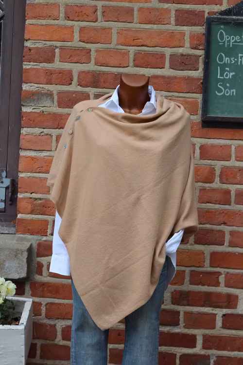 Brilliant cashmere poncho, flera färgställningar