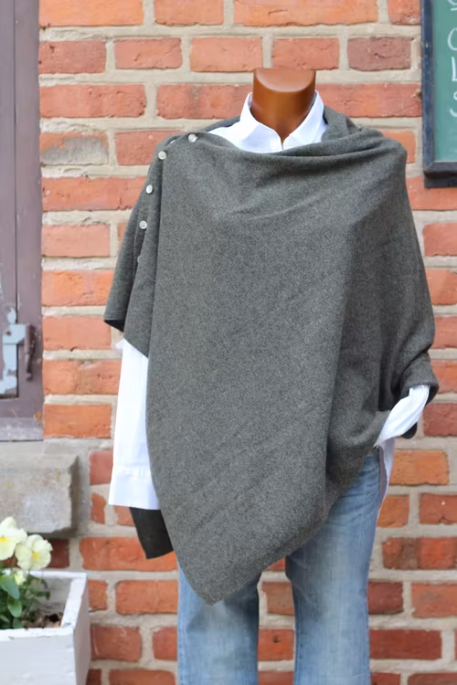 Brilliant cashmere poncho, flera färgställningar