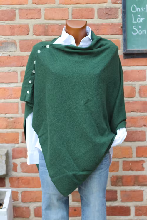 Brilliant cashmere poncho, flera färgställningar