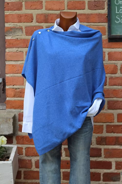 Brilliant cashmere poncho, flera färgställningar