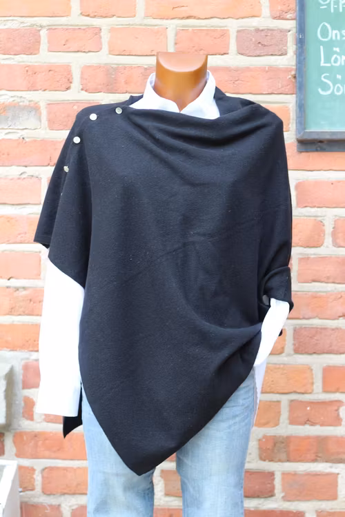 Brilliant cashmere poncho, flera färgställningar