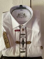Herrskjorta "Mocca detaljer", Slim fit /OT