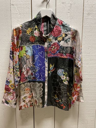 Johnny Was " zippy Julia button up " blus