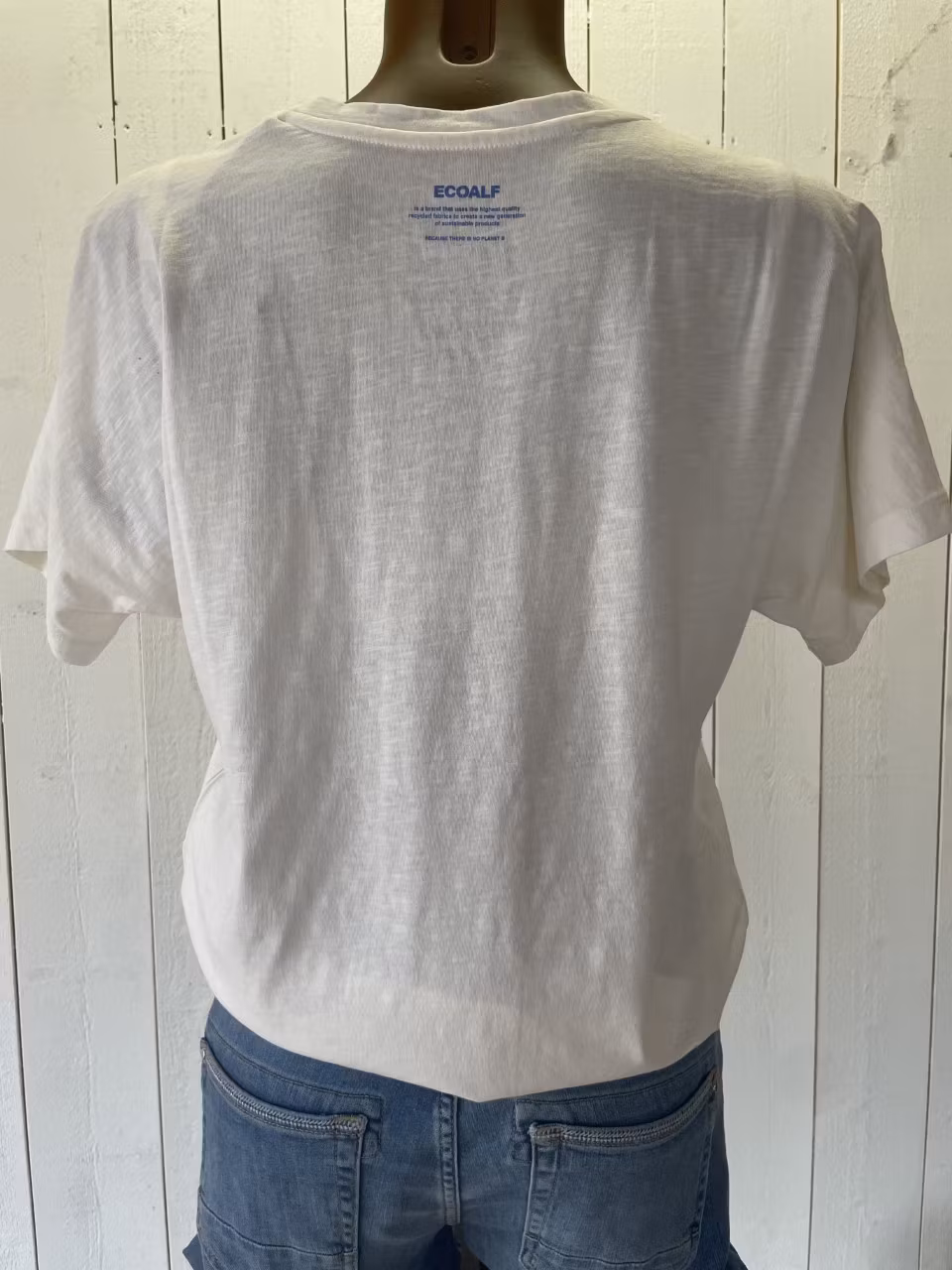ECOALF t-shirt " Beacause there is no planet B " blå