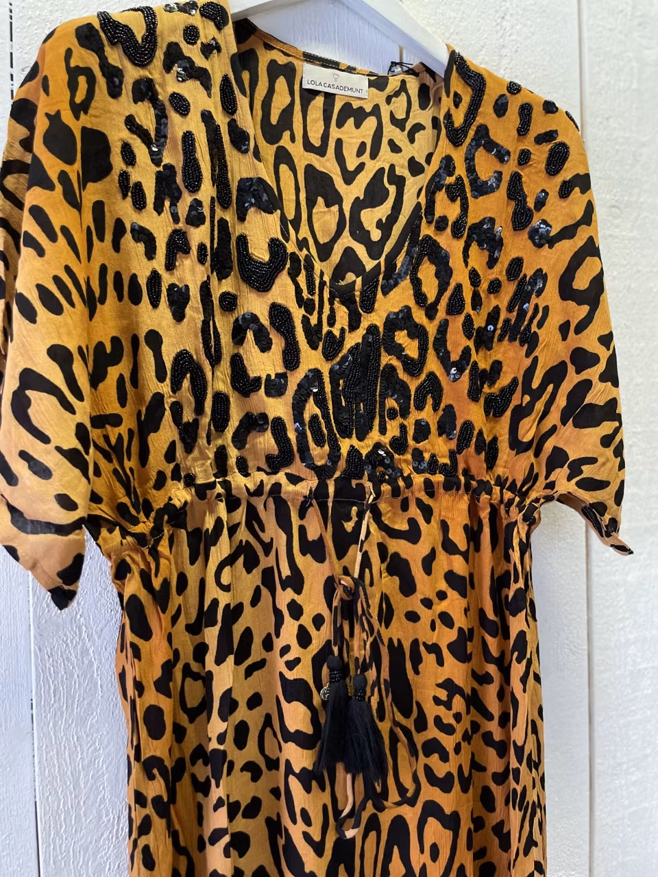 LOLA CASADEMUNT  " Leopard klänning " med kort ärm