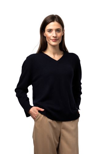 8Design V-ringad Tröja "Ada " Marinblå