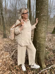 Oui Linneskjorta , Beige