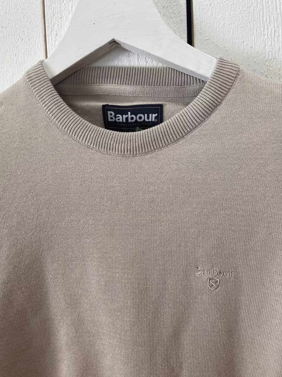 Barbour rundhalsad bomullströja , Mist