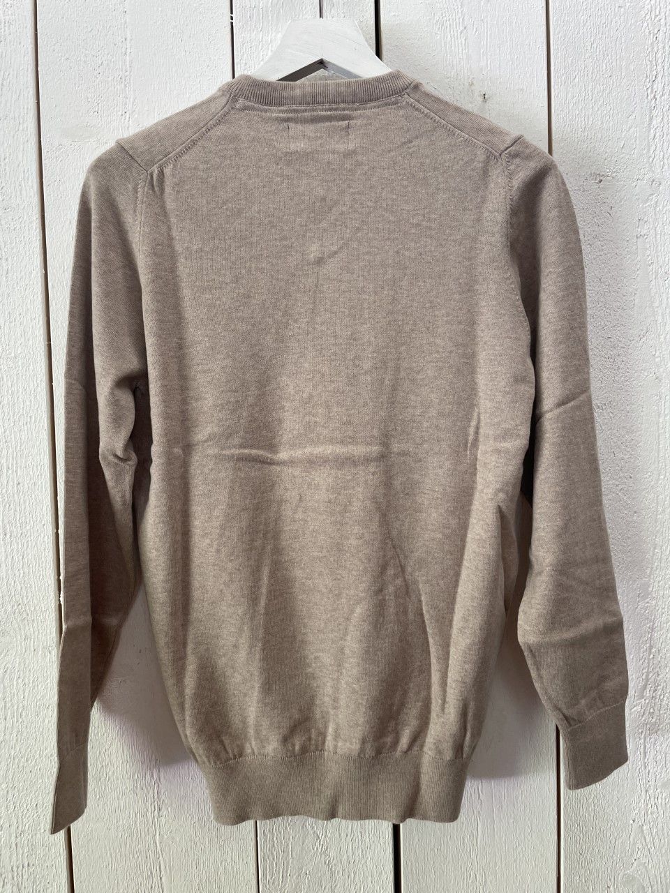 Barbour V-ringad bomullströja , Sand