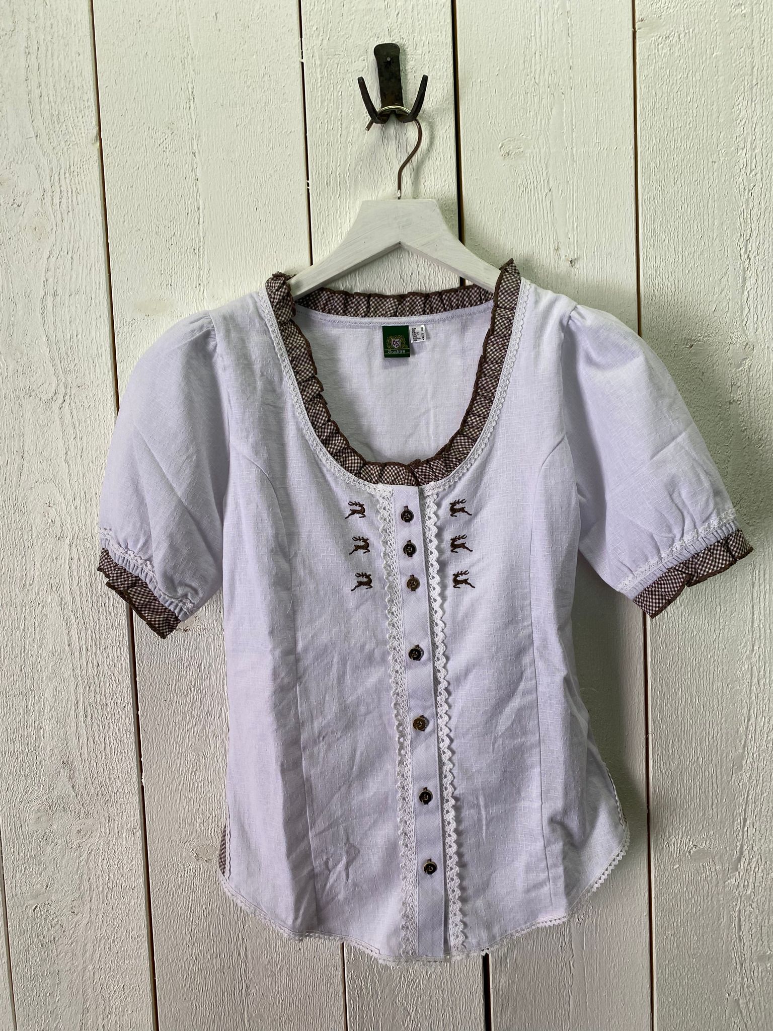 Oktoberfest blus vit, OT
