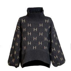 HÉST " Fam sweater" short, Black