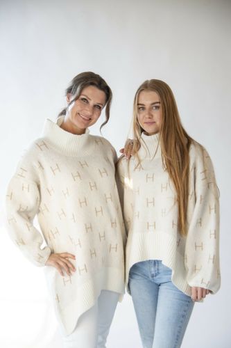 HÉST " Fam sweater " , Short, Creme White