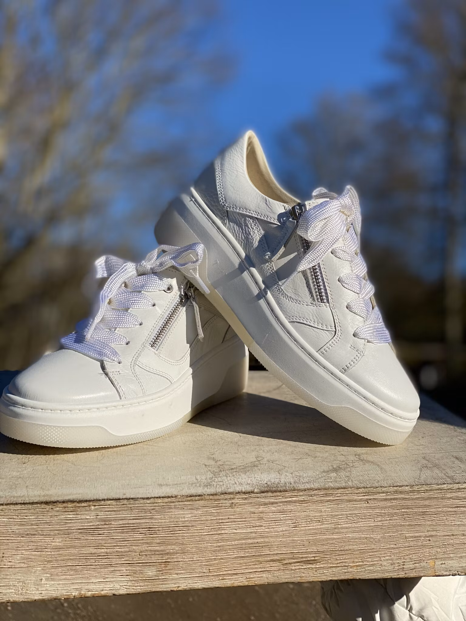 DLSport Gympasko , vit med dragkedja