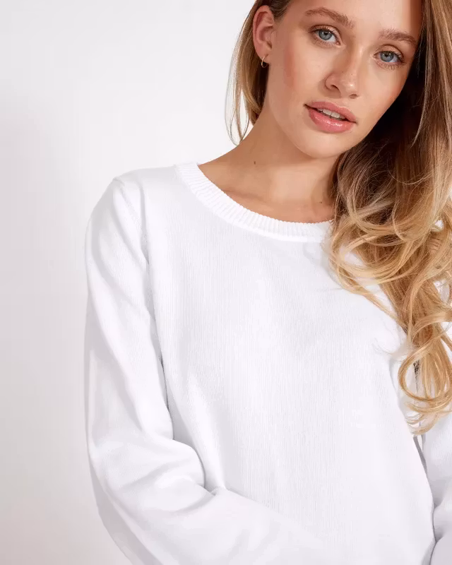 HOLEBROOK tröja  " Hulda Crew" , White