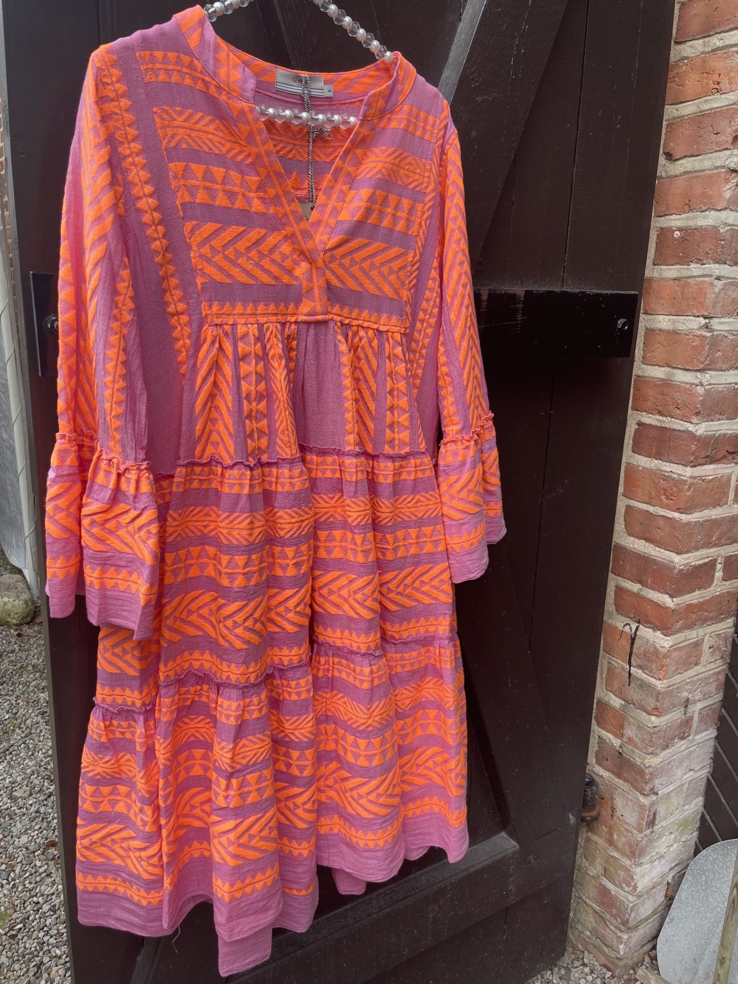 Devotion klänning , orange / fuchsia i två olika längder