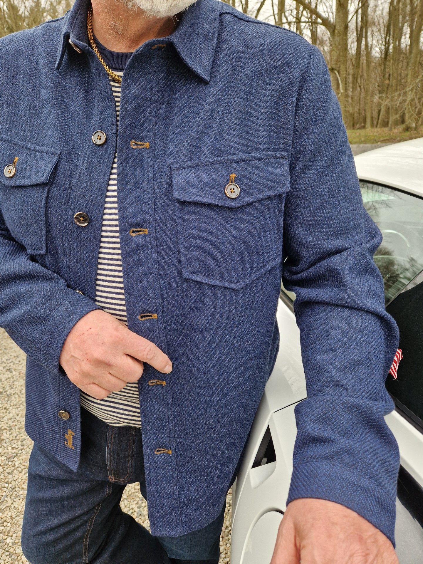 Mos Mosh Gallery "Williams Ocean Jacket" Indigo Blue