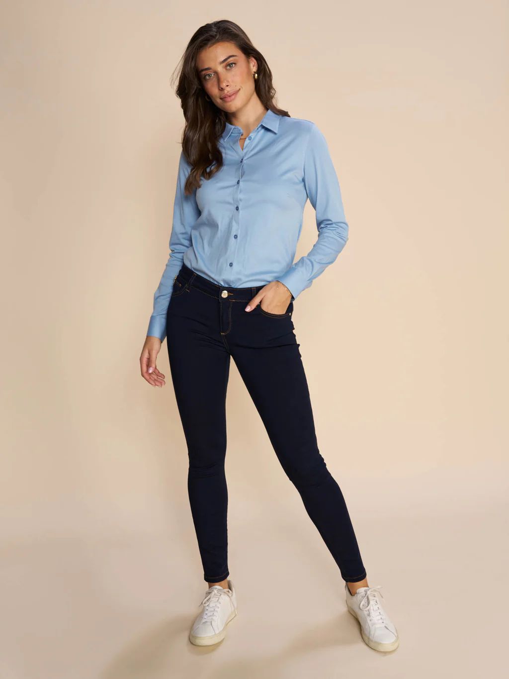 Mos Mosh "Victoria 7/8 Silk Touch Jeans" , Dark Blue Denim