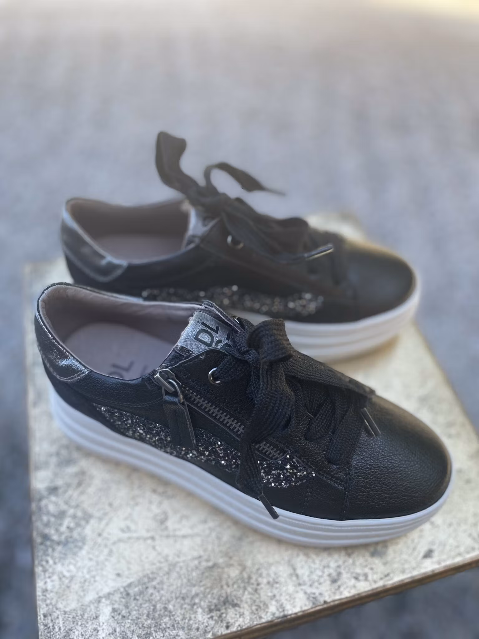 DLSport Gympasko "Svart med glitter"