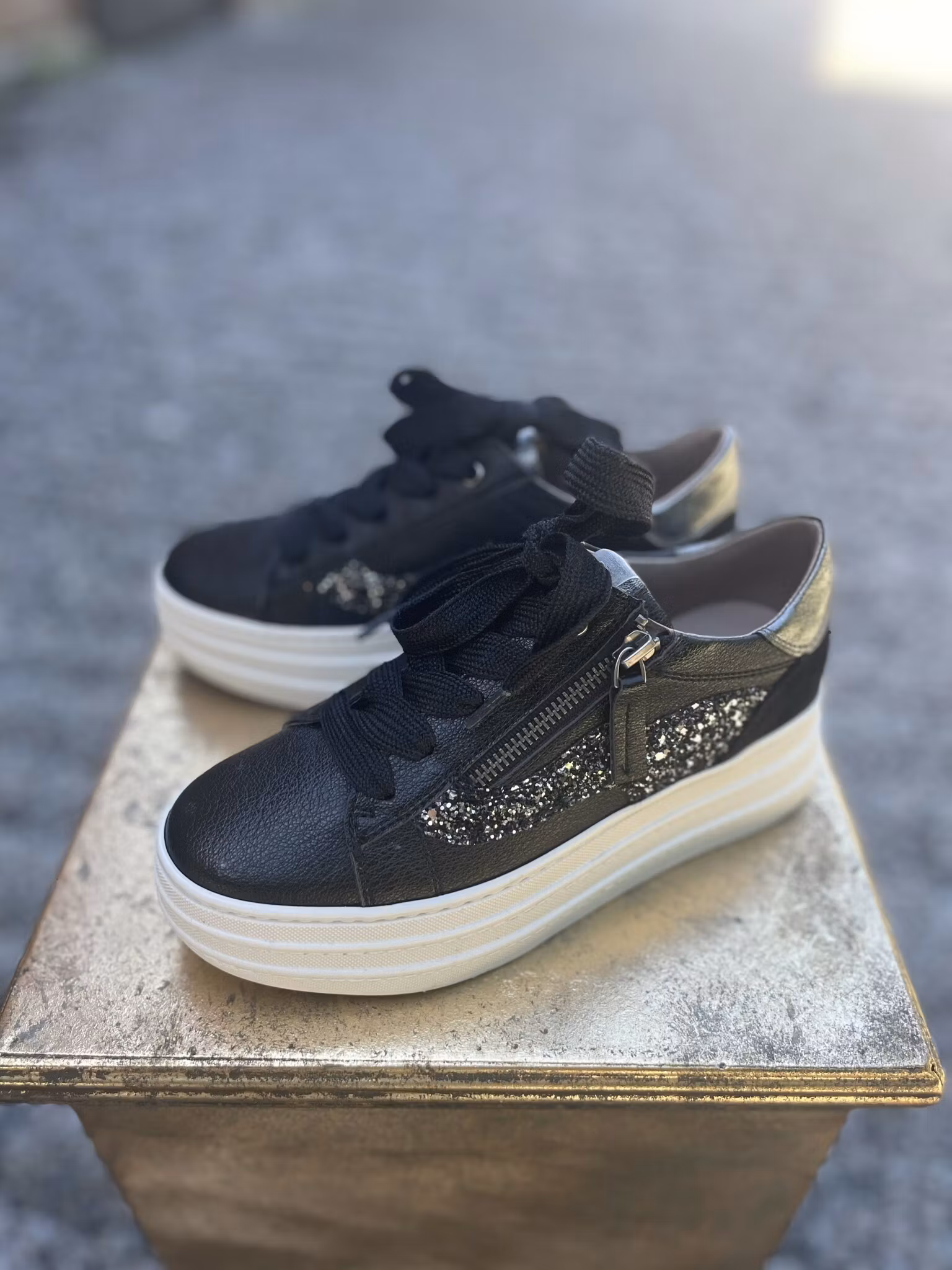 DLSport Gympasko "Svart med glitter"