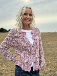 Oui Cardigan Jacka , Cyklamen
