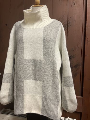 HÉST " Isa" ,kort tröja, Offwhite / grey