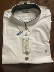 Herrskjorta " vit med broderier & metalldetaljer " , Regular fit / OT