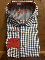 Herrskjorta " Blårutig " slim fit / OT
