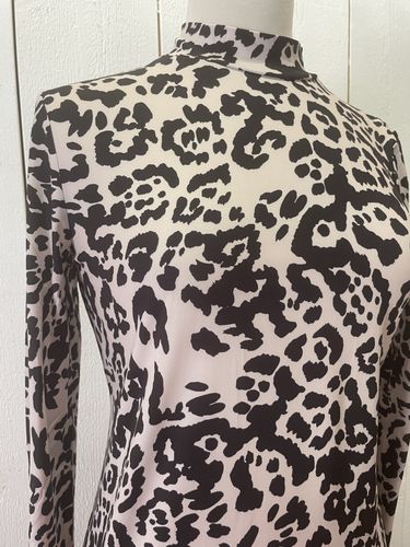 Oui " turtleneck " tröja , leopard