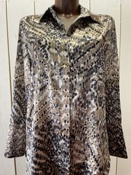 CATNOIR  Sidenblus " dot ikat"