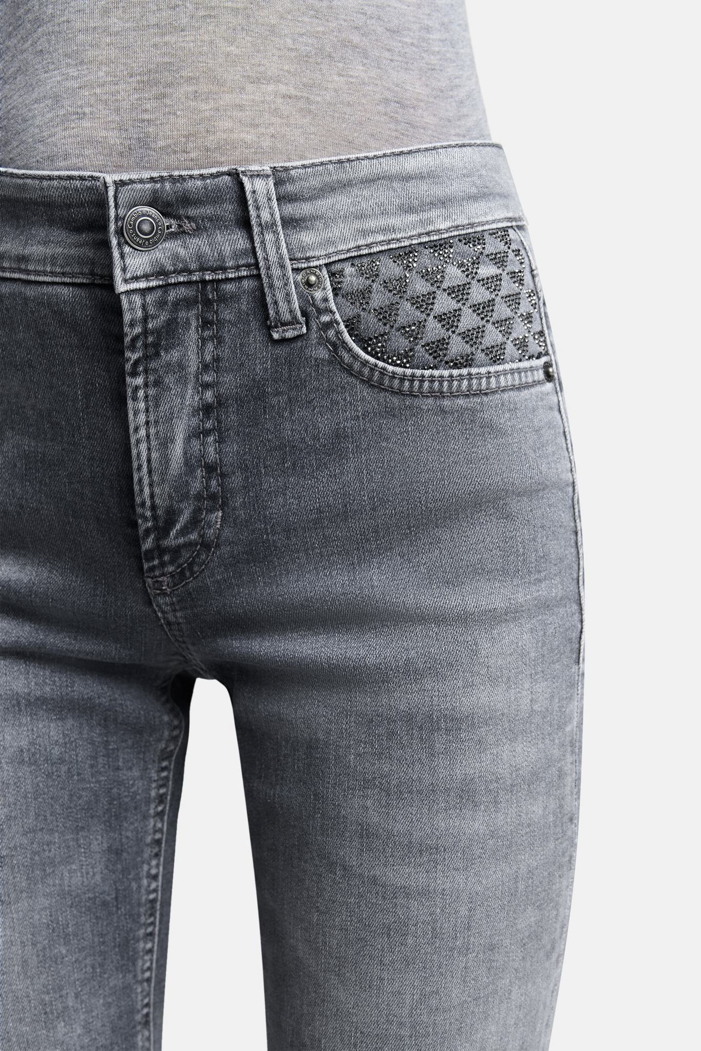 Cambio " Piper short" strassdetaljer , grå