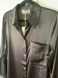 Mos Mosh "Linda Satin Shirt " , Svart