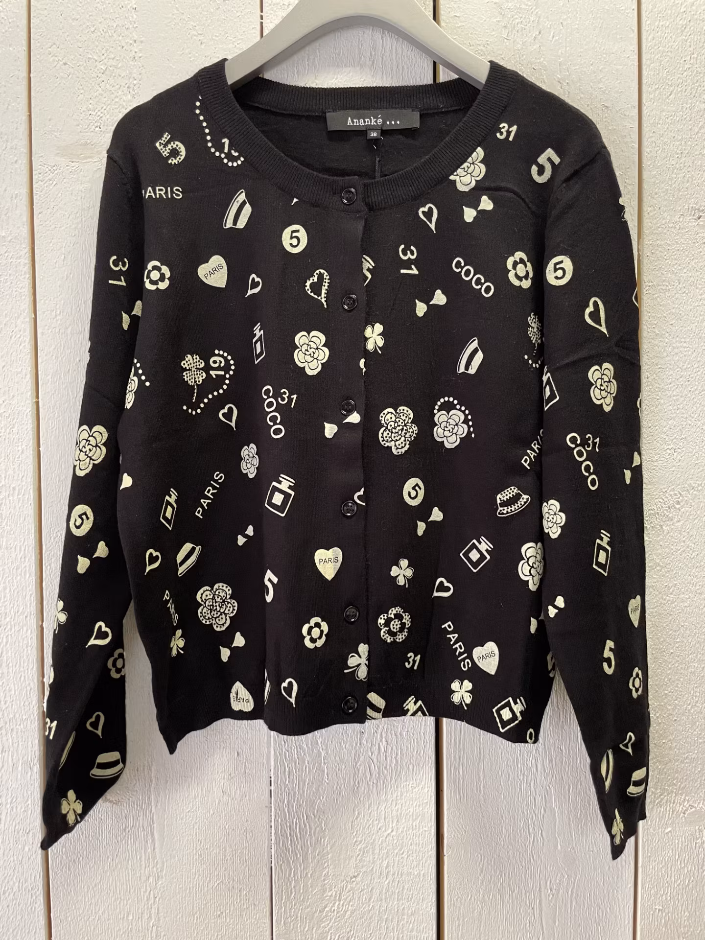 ANANKE Kofta/tröja " Coco Chanel " , Svart