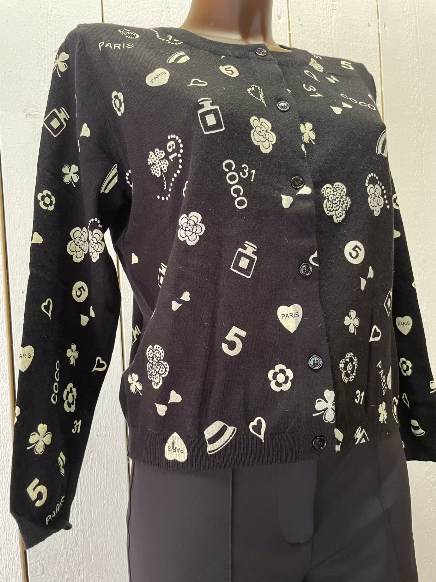 ANANKE Kofta/tröja " Coco Chanel " , Svart