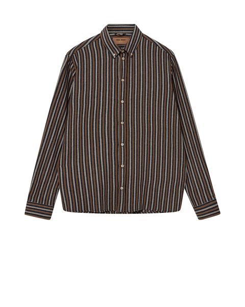 Mos Mosh " Theo Stripe Shirt " , Navy