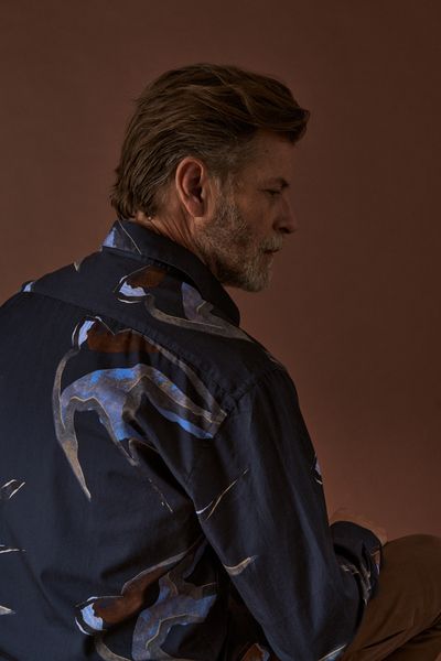 Mos Mosh " Marley Bird Shirt " , Blue
