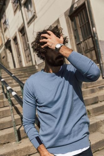 Mos Mosh Gallery "Adam Soft Knit" , Ocean Blue