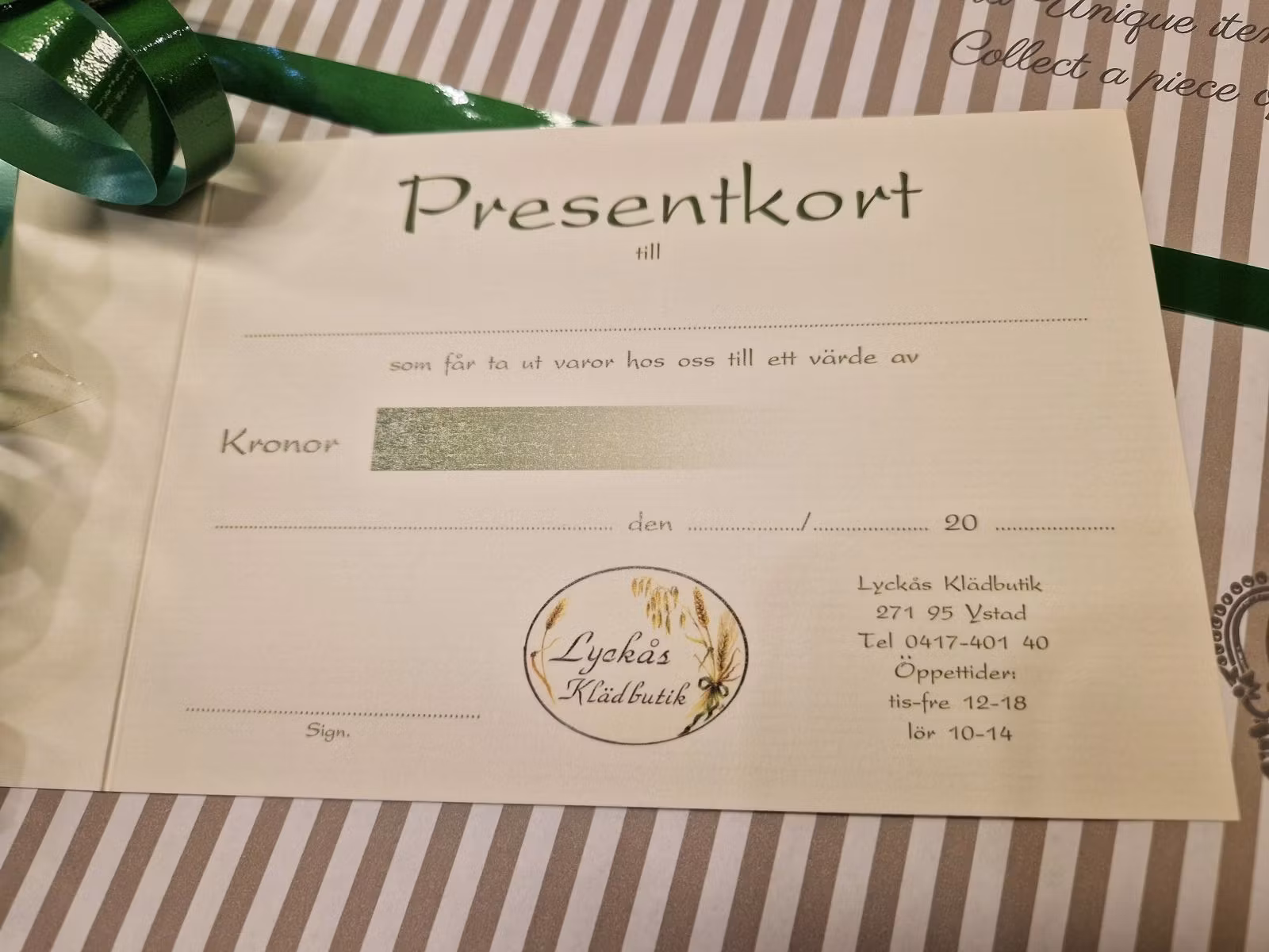 Presentkort 500 kr
