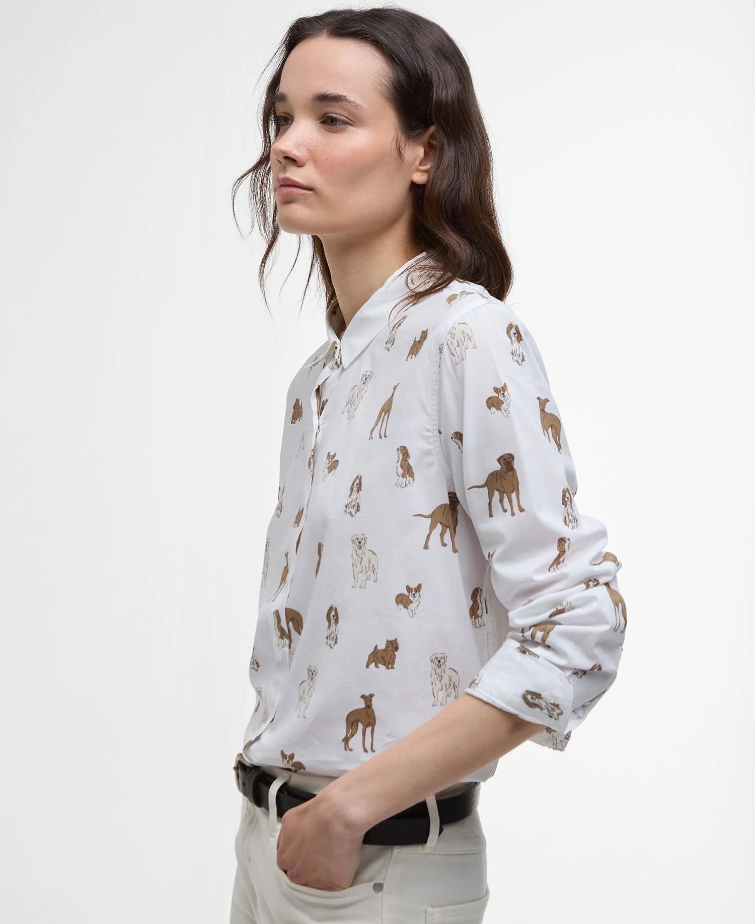 Barbour Shirt, Relaxed fit   dog print 🐕