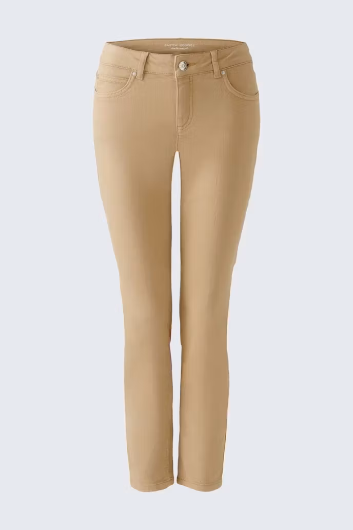 Oui byxa " Baxtor " , slim fit - cropped , Tan