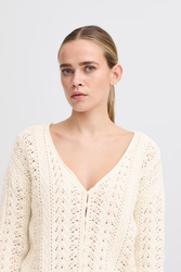 ICHI Stickad pullover "BESIANE LS" , Birch