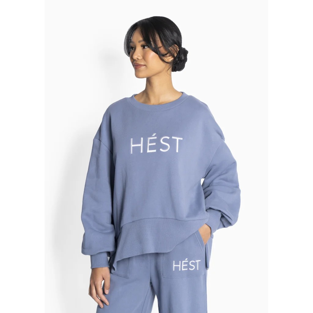HÉST Sweatshirt " JILLI " , Faded denim